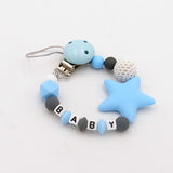 Colorful Silicone Personalized Letter Pacifier Clips Funny Chupetero Chain For Infant Feeding Toddle