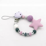 Colorful Silicone Personalized Letter Pacifier Clips Funny Chupetero Chain For Infant Feeding Toddle