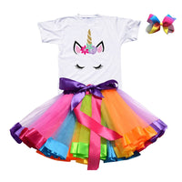 Summer Unicorn Baby Girls Tutu Dress Children Unicorn Party Little Girl Kids Clothes Vestidos Prince