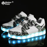 USB Charging Children Shoes with Sole Enfant Led Light Glowing Luminous Sneakers