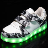 USB Charging Children Shoes with Sole Enfant Led Light Glowing Luminous Sneakers