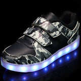 USB Charging Children Shoes with Sole Enfant Led Light Glowing Luminous Sneakers