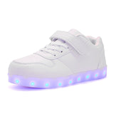 USB Charging Children Shoes with Sole Enfant Led Light Glowing Luminous Sneakers