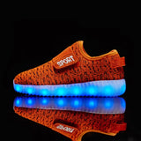 USB Charging Children Shoes with Sole Enfant Led Light Glowing Luminous Sneakers