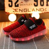 USB Charging Children Shoes with Sole Enfant Led Light Glowing Luminous Sneakers