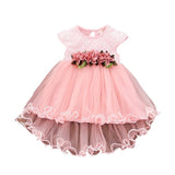 Cute Baby Girls Summer Floral Dress Princess Party Tulle Flower Dresses Toddler Infant Girls Mesh T