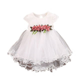 Cute Baby Girls Summer Floral Dress Princess Party Tulle Flower Dresses Toddler Infant Girls Mesh T